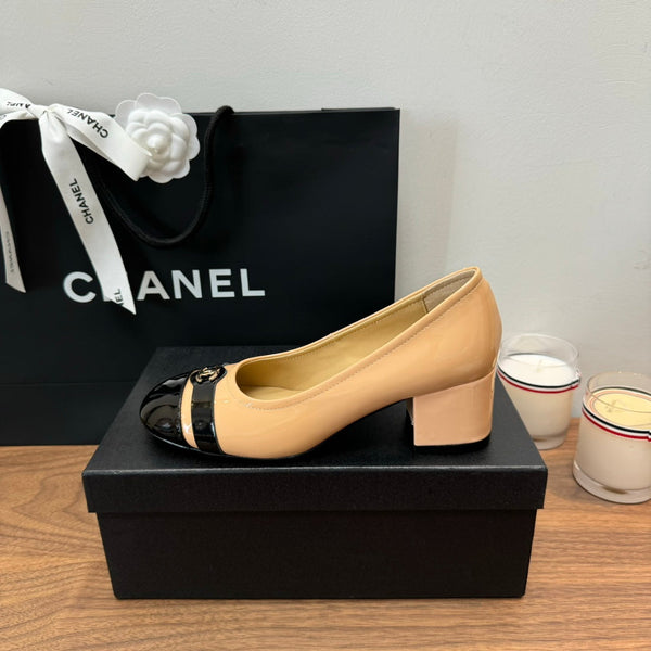 CC High Heels Dark Beige Lambskin