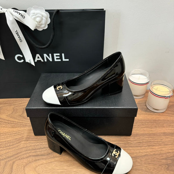 CC High Heels Black Lambskin