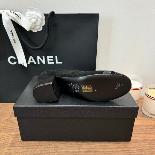 CC High Heels Black Suede And Lambskin