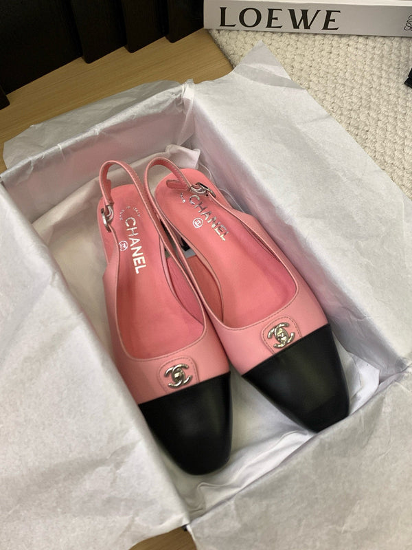 CC 25K Slingback Flat Calfskin