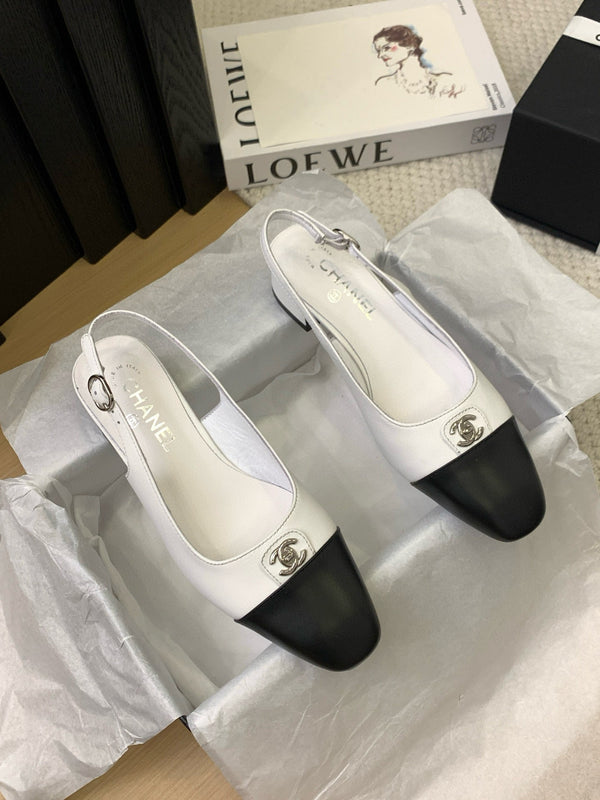 CC 25K Slingback Flat Calfskin