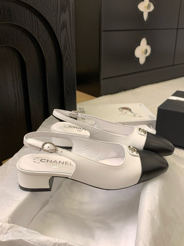 CC 25K Slingback Flat Calfskin