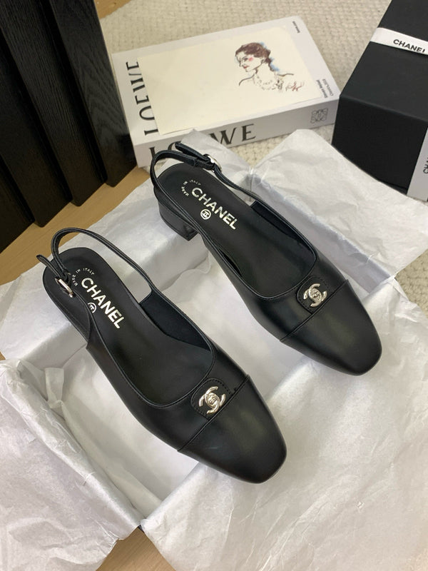 CC 25K Slingback Flat Calfskin