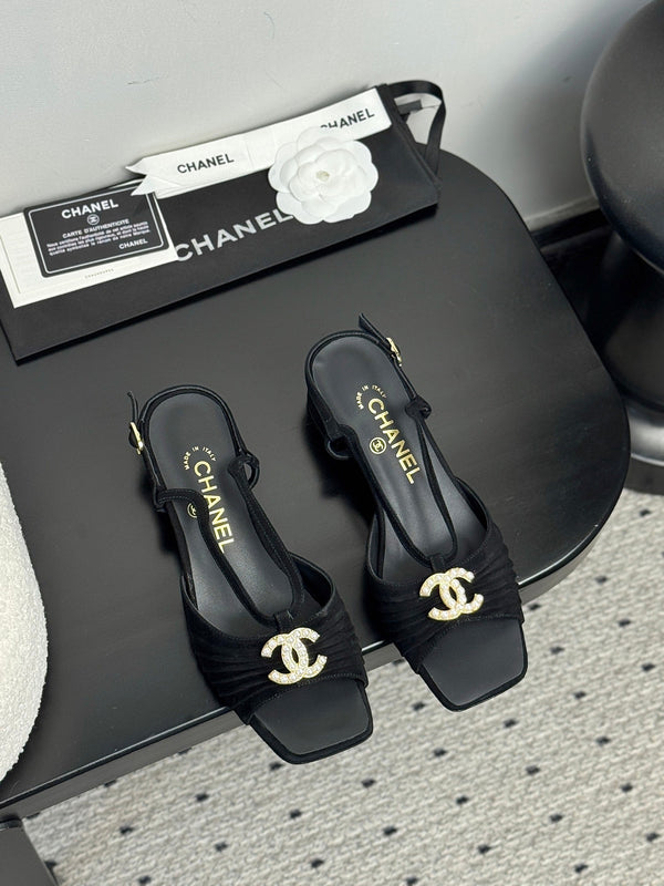 CC 25 Marry Jane Sandals Black Suede 329775