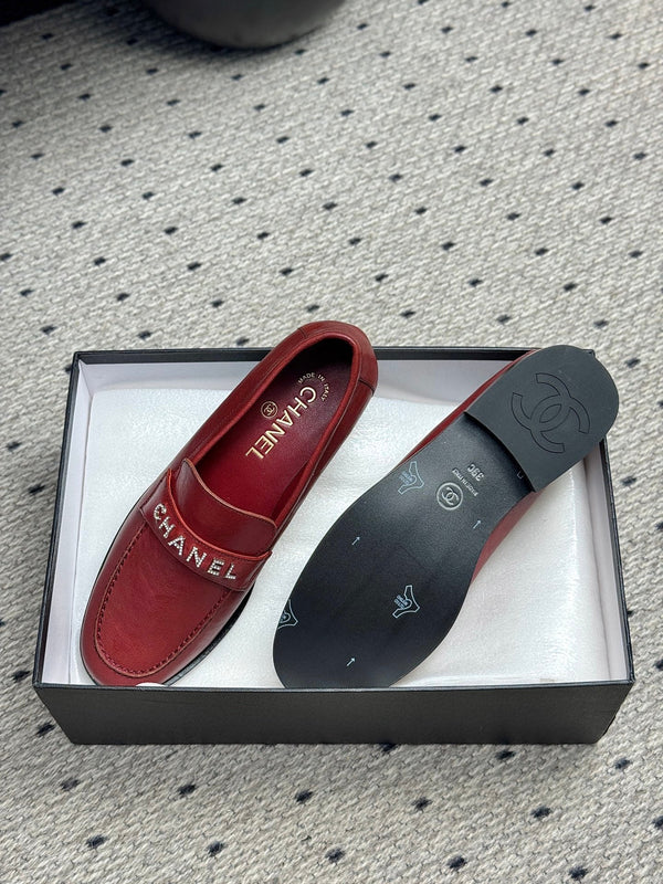 Mocassini CC 25 in pelle di vacchetta rosso scuro 329802