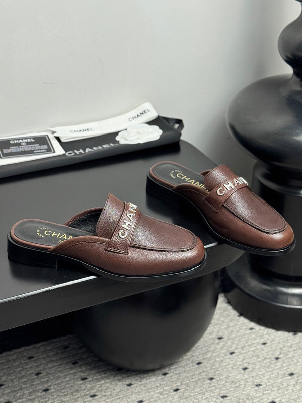 CC 25 Mules Marrone Scuro Pelle di Vacchetta 329805