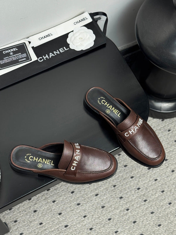 CC 25 Mules Marrone Scuro Pelle di Vacchetta 329805