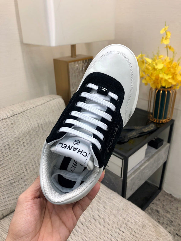 CC 24C Sneaker White Black Suede Sheepskin 688655