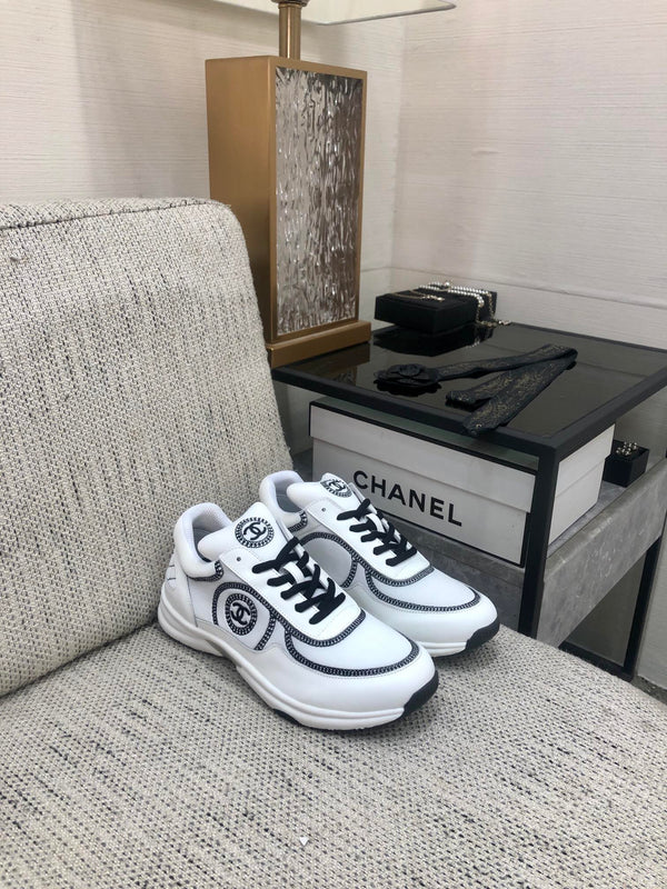 CC Sneaker White Mix Black Fabric