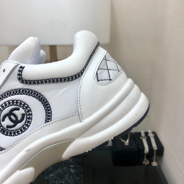 CC Sneaker White Mix Black Fabric