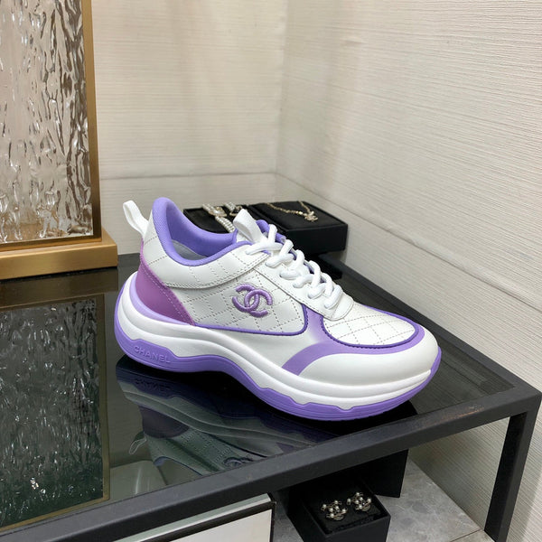 CC Sneaker Purple White Nappa Leather