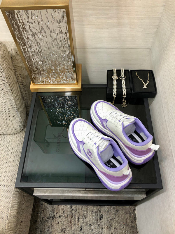 CC Sneaker Purple White Nappa Leather