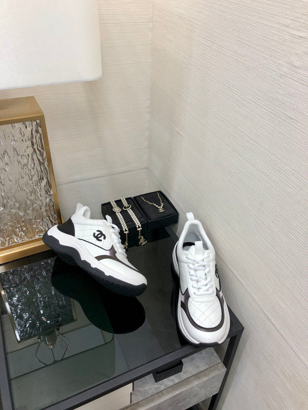 CC Sneaker Nero Bianco Pelle Nappa