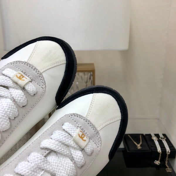 CC Sneake Nero Mix Bianco Grigio Pelle di mucca