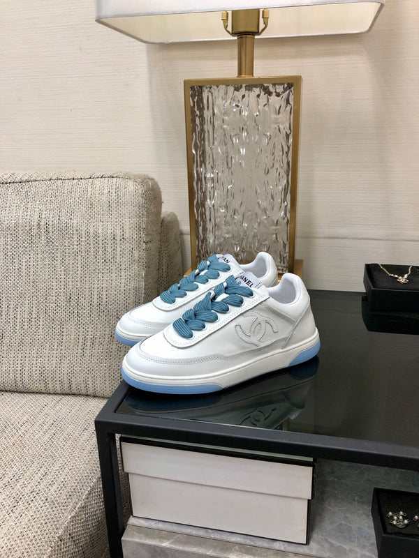 CC Sneaker Blue Mix White Cowhide