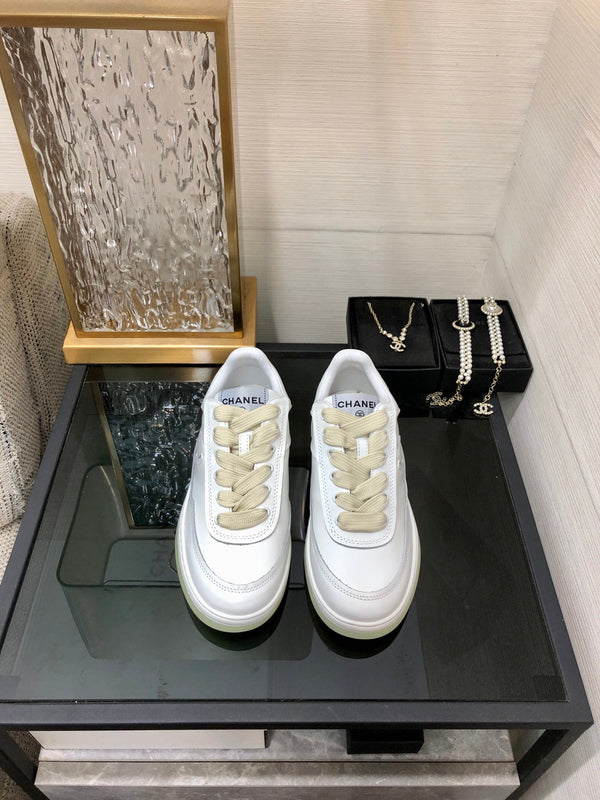 CC Sneaker White Mix Light Yellow Cowhide
