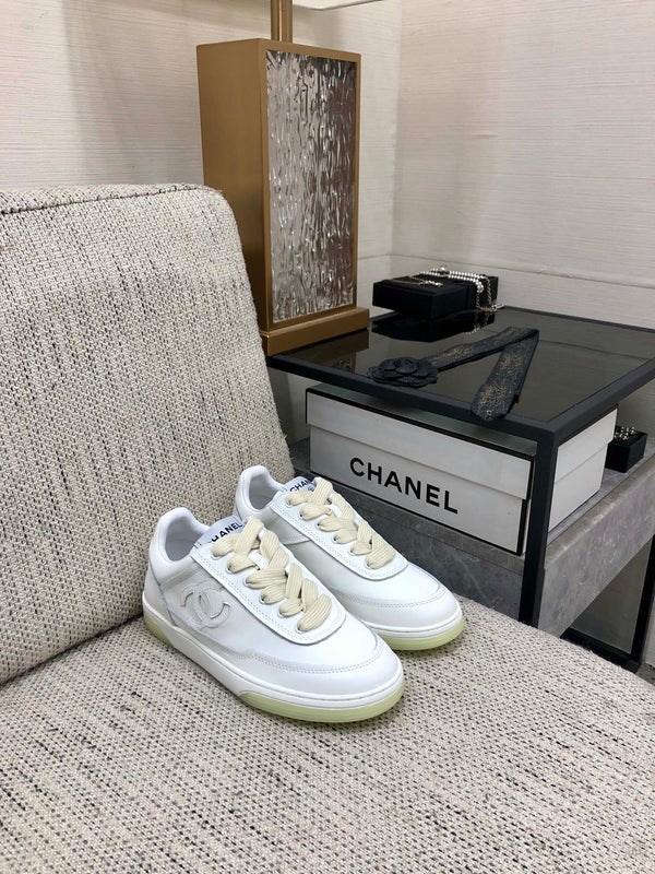 CC Sneaker White Mix Light Yellow Cowhide