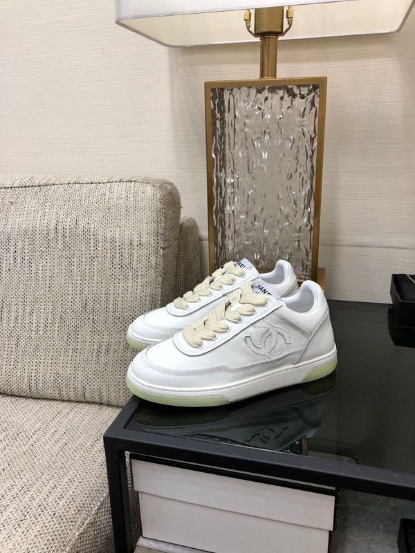CC Sneaker White Mix Light Yellow Cowhide