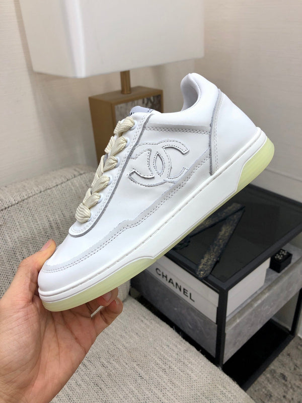 CC Sneaker White Mix Light Yellow Cowhide