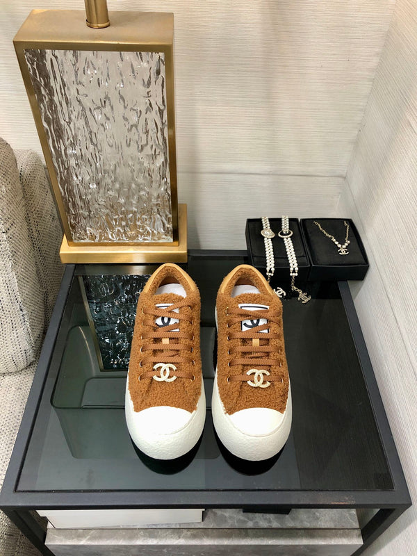 CC Low Sneaker Brown Yellow Wool