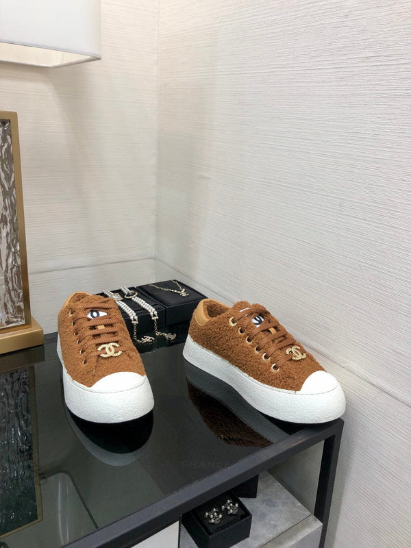 CC Low Sneaker Brown Yellow Wool