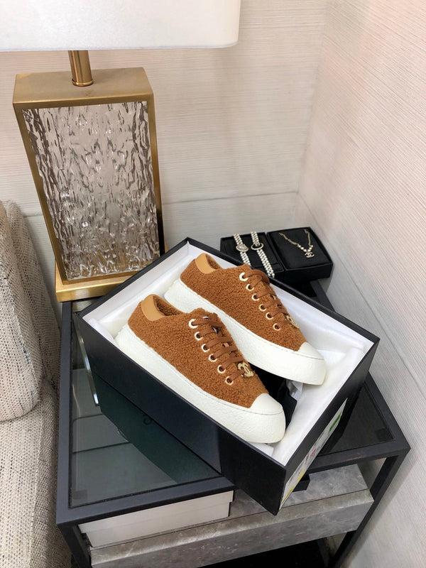 CC Low Sneaker Brown Yellow Wool