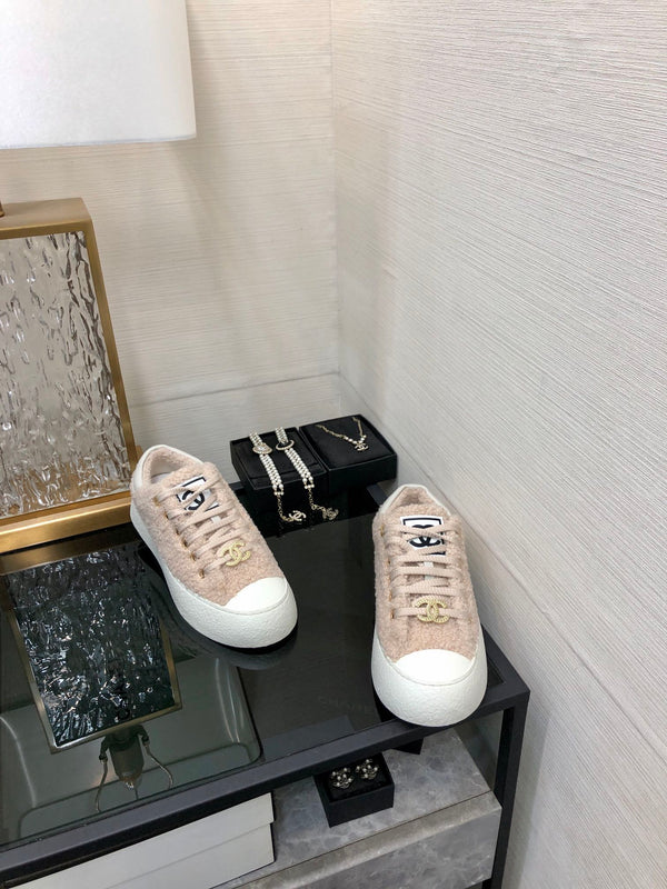 CC Low Sneaker Beige Wool