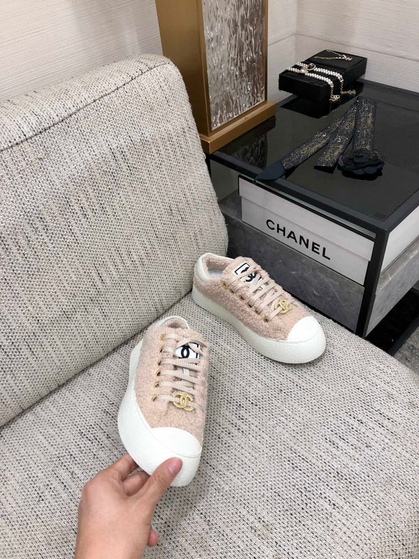 CC Low Sneaker Beige Wool