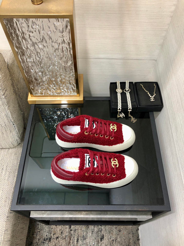 CC Low Sneaker Red Wool