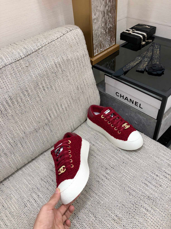 CC Low Sneaker Red Wool
