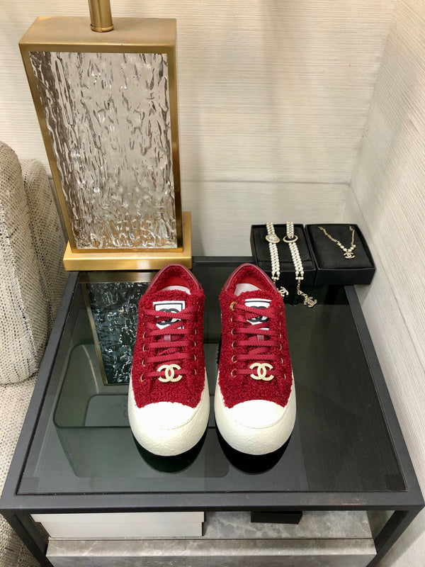 CC Low Sneaker Red Wool