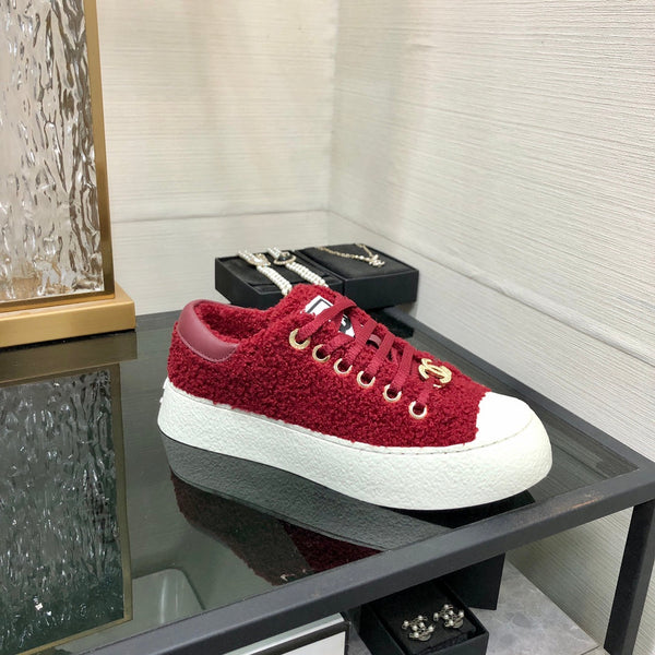 CC Low Sneaker Red Wool