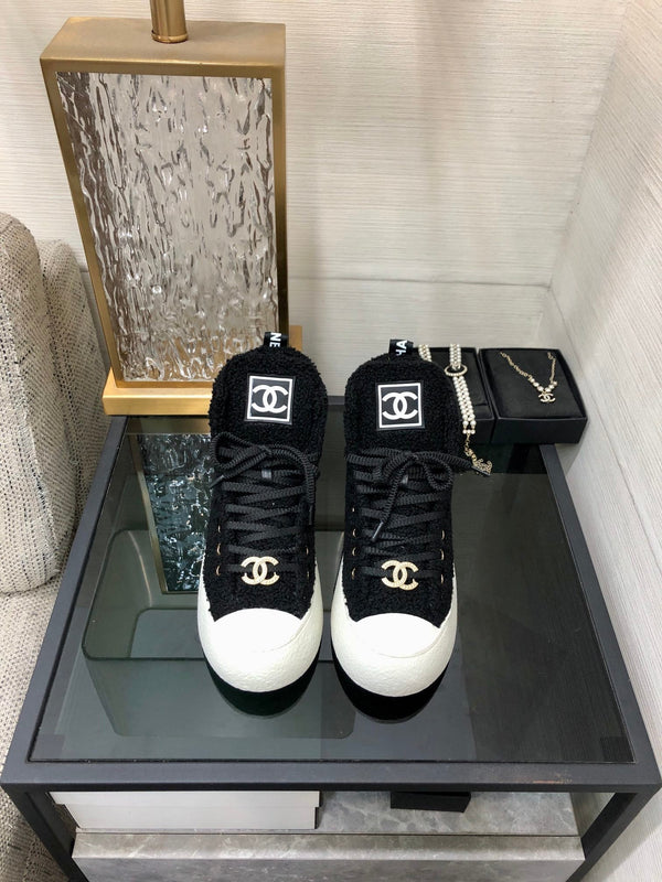 CC High Top Sneaker Black Wool