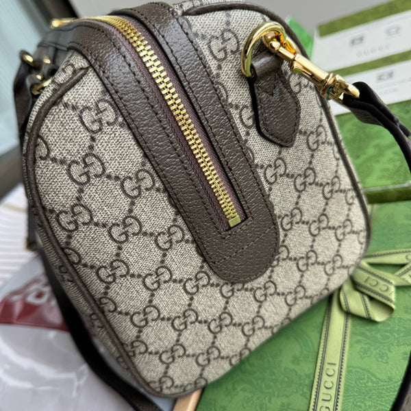 Gucci Ophidia Bag Beige mix Brown Canvas 240085