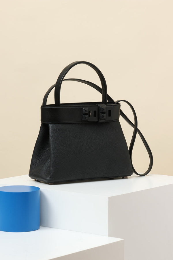 HM Medor Bag With Collier De Chien Clasp Black Togo And Swift Calfskin 269924