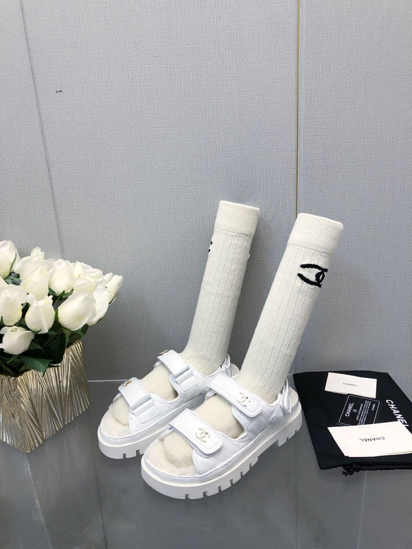 DAD SANDAL WHITE LAMBSKIN