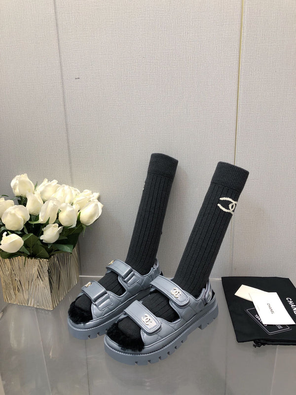 DAD SANDAL SAPHIRE BLUE LAMBSKIN