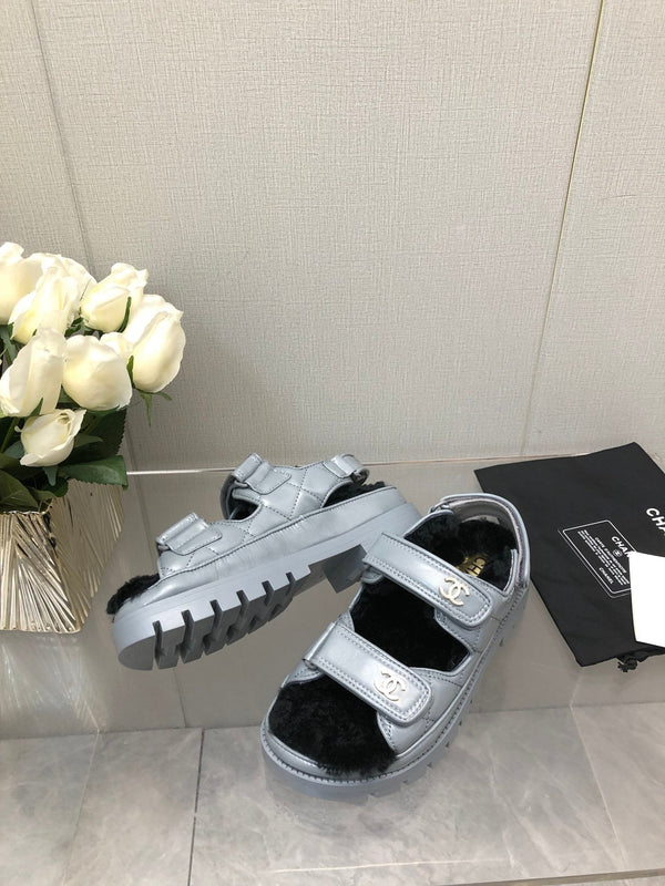 DAD SANDAL SAPHIRE BLUE LAMBSKIN