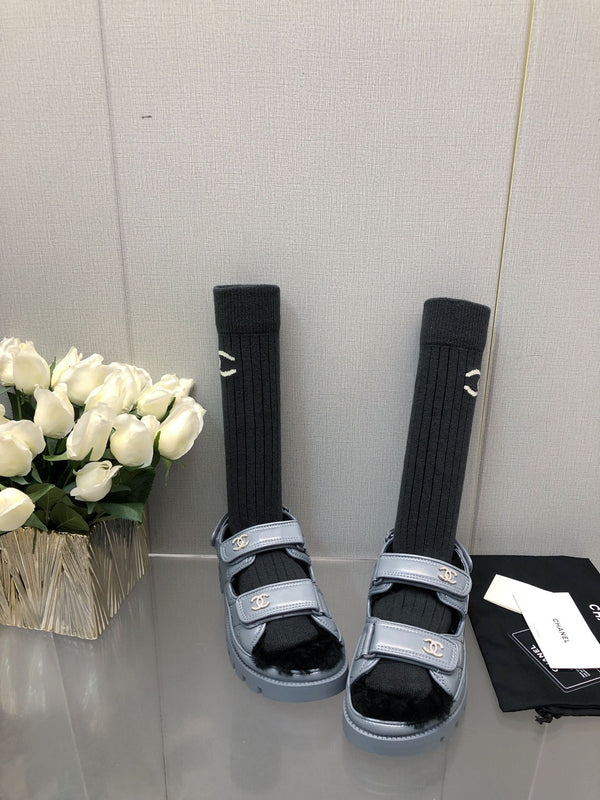 DAD SANDAL SAPHIRE BLUE LAMBSKIN