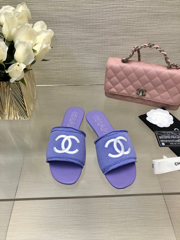 CC 25C Slippers Purple Fabric Material 212966