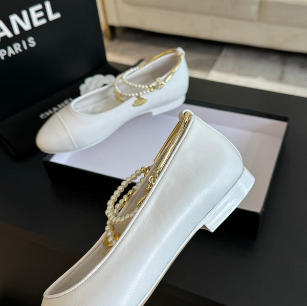 Double Strap Chunky Heel Mary Jane Shoes White