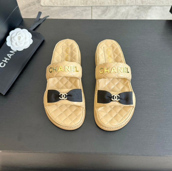 Mule Sandals Lambskin Beige Cream