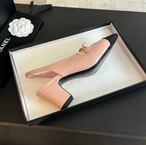 Double C WOMEN'S Slingback SPIRIT TOE Light Pink Lambskin