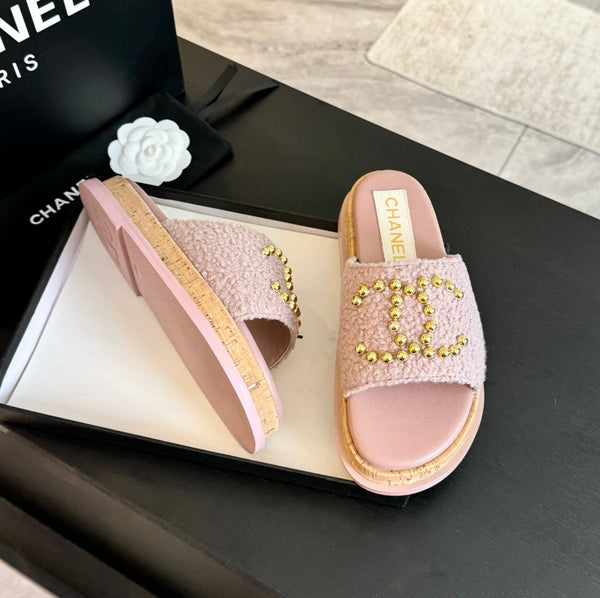 Ciabatte CC 25C Tessuto Raso Rosa 212977