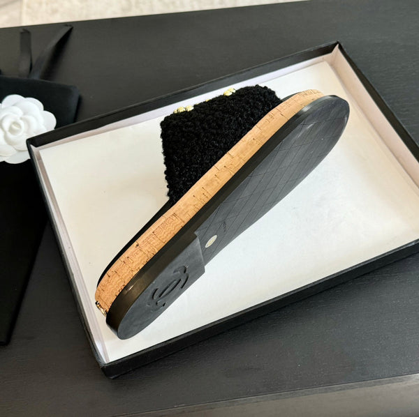 Ciabatte CC 25C Tessuto Satinato Nero 212979