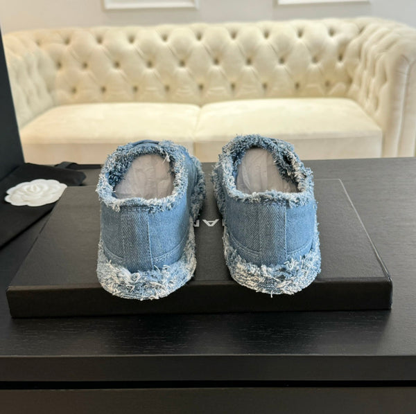 cc low sneaker blue denim embroidery canvas