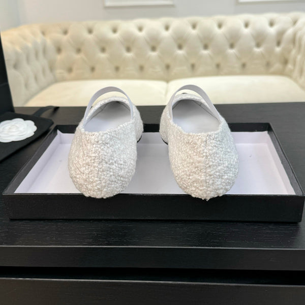 mary jane 35 pointed toe white tweed black grosgrain