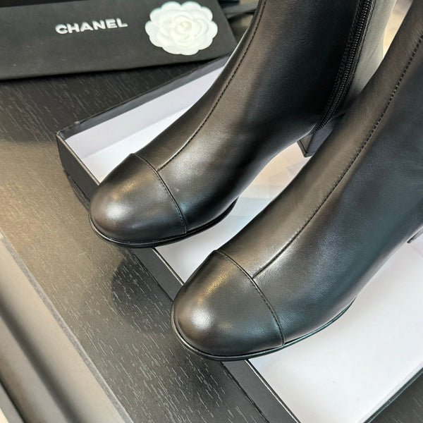 Stivaletti CC in pelle di agnello nera 50mm