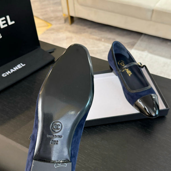 CC Mary Jane Black Dark Blue Suede