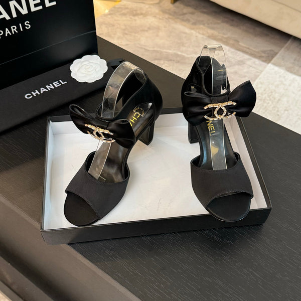 CC Sandals Black Windbreaker Fabric